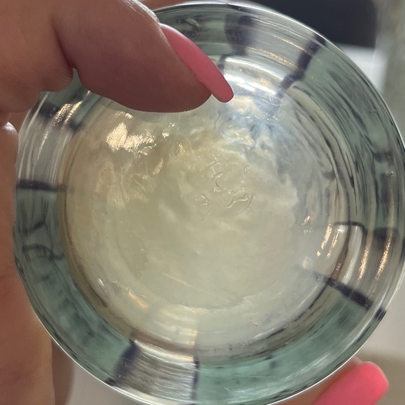 Vintage Mid Century Libbey Highball Glasses (6) Green w/ Gold Trees & Flowers - Picture 3 of 3